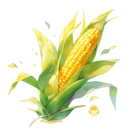 潮国创意秋天秋季丰收果实玉米金黄色的玉米元素
