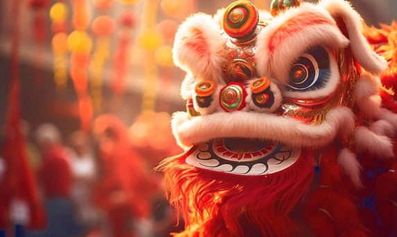 潮国创意春节传统舞狮表演
