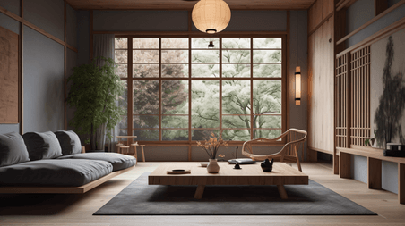 潮国创意现代简洁风中式中国风家居陈列室内设计效果图