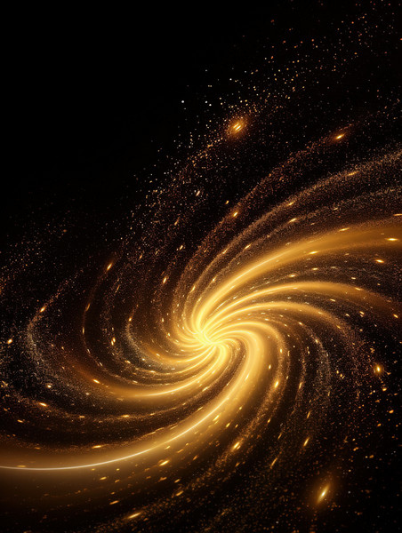 潮国创意金色螺旋线形式抽象背景3黑金色
