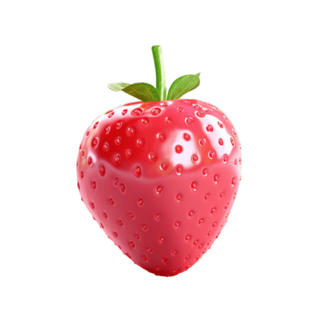 创意创意新鲜草莓元素立体免抠水果装饰元素