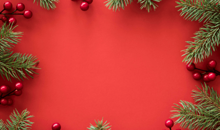潮国创意圣诞元素红色圣诞节节日背景