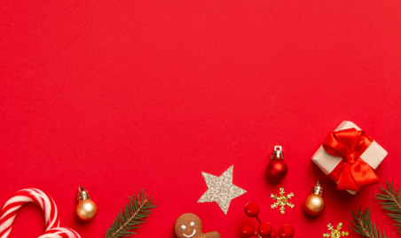 潮国创意圣诞元素红色纯色圣诞节节日背景