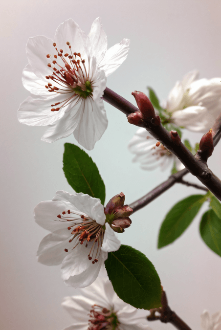 创意春天盛开的粉色桃花图片20梅花植物花卉摄影
