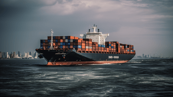潮国创意集装箱海运货运航运轮船