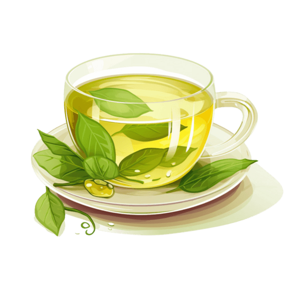 潮国创意真实茶叶喝茶元素立体免扣图案