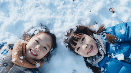 创意冬冬天季儿童人像摄影雪地玩雪