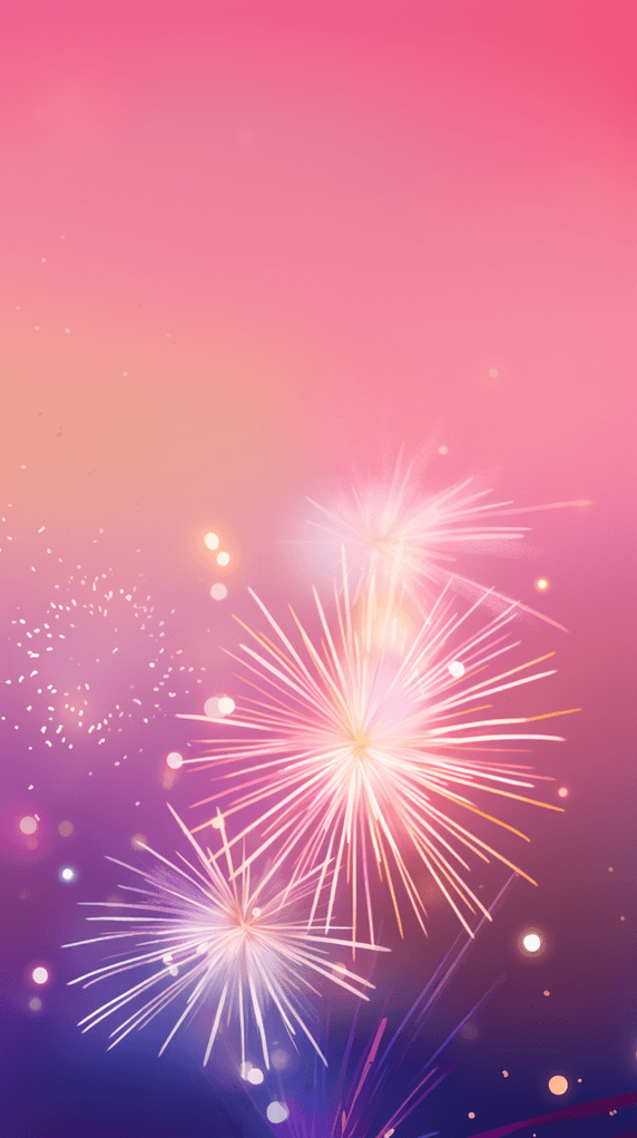 2024年新年欢庆烟花紫色灿烂烟花15新年元旦跨年
