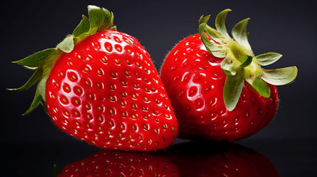 特写水果草莓产品摄影6水果生鲜黑色背景