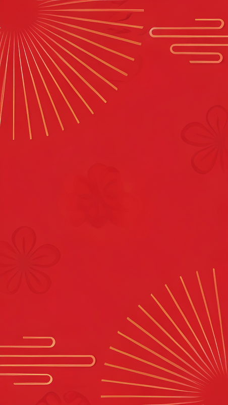 潮国创意红金弥散风扁平中式新年纹理背景春节