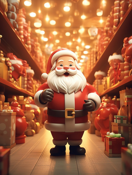 潮国创意商店里的圣诞老人14圣诞节