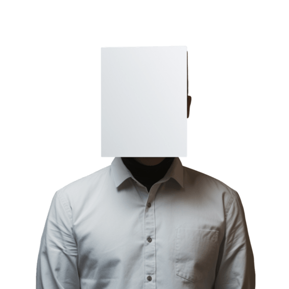 潮国创意无脸商务办公人物纸张面具