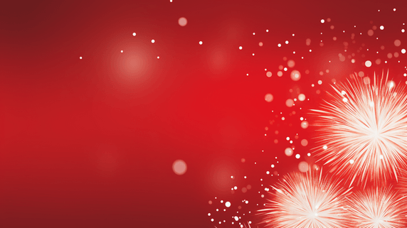 红色新年喜庆烟花金色烟花背景新年元旦跨年