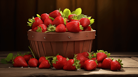 水果篮子产品摄影草莓6水果生鲜