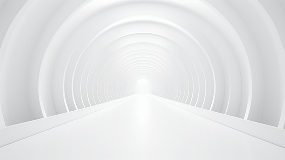 潮国创意透视空间白色建筑简约背景3D立体