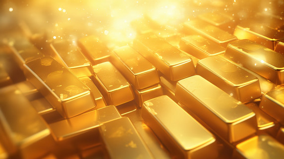潮国创意闪闪发光金条财富卡通13金融理财投资