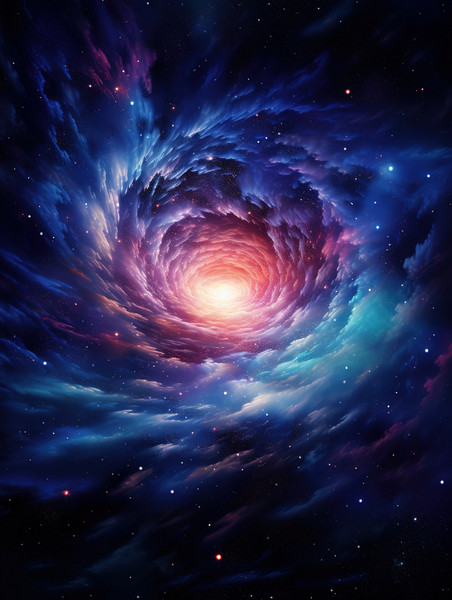 潮国创意旋转的星系恒星和星云在宇宙16