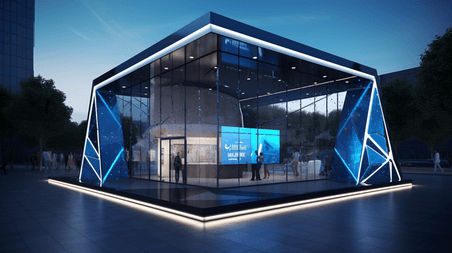 潮国创意展会展馆城市建筑设计透明玻璃科技