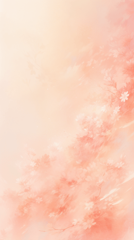 创意花朵粉桃色暖色调梦幻背景