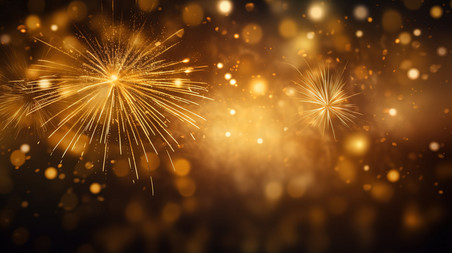 金色星光烟花闪亮背景15设计图新年跨年