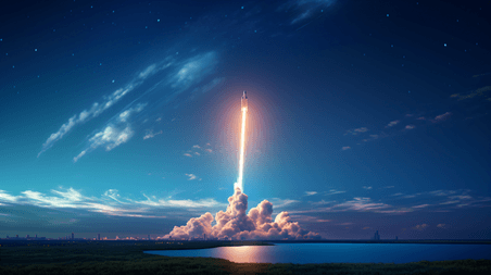 潮国创意火箭成功发射到太空科技航空工程