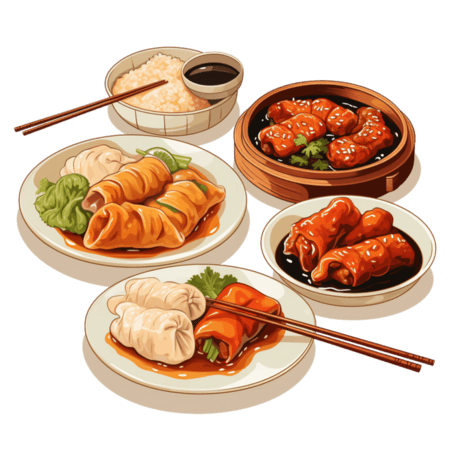 潮国创意亚洲食品套餐