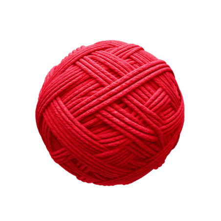 创意纹理红色毛球毛线球针织元素立体免抠图案