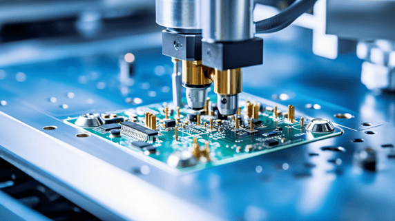 潮国创意PCB制造高新技术工厂QC实验室对电路板上SMT印刷元件的质量控制和组装
