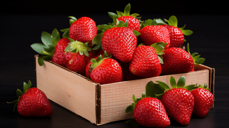 新鲜可口的草莓特写生鲜水果