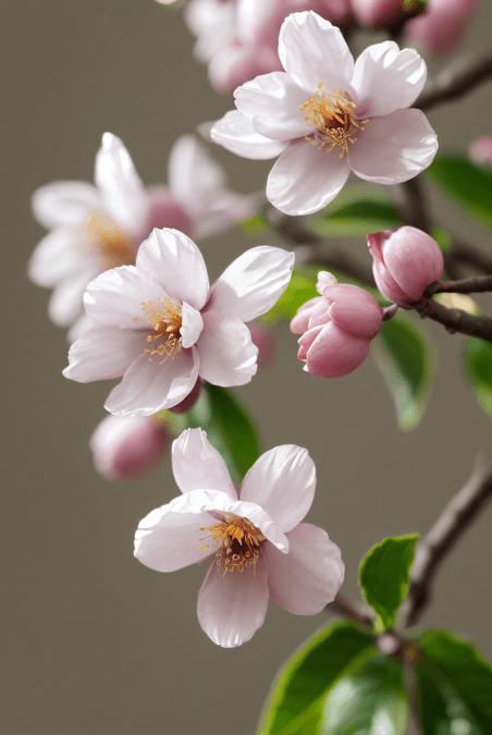 创意春天盛开的粉色桃花图片26梅花植物花卉摄影