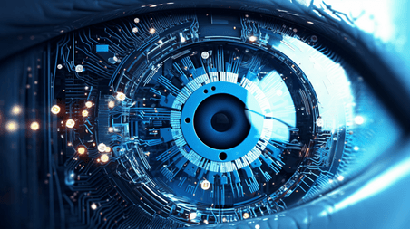 潮国创意抽象高科技眼概念人工智能眼睛
