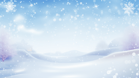 潮国创意冬季唯美大雪雪花简约背景7冬天冬季大雪卡通雪景
