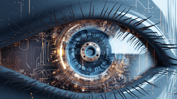 潮国创意抽象高科技眼概念眼睛人工智能机器人科技