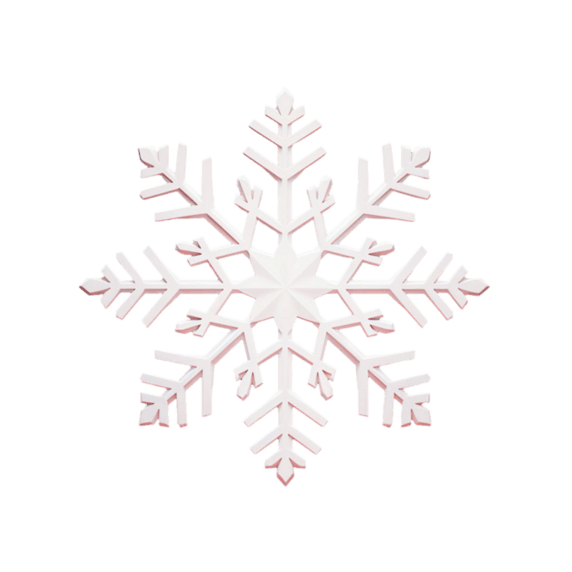 潮国创意白色雪花元素立体免扣图案冬天