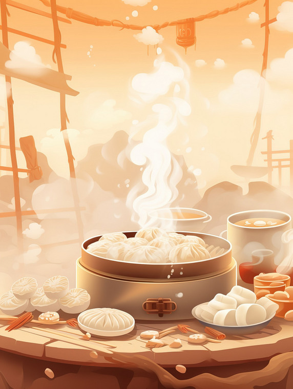 潮国创意饺子水饺点心中餐美食插图14面点包子