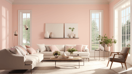 创意现代感客厅一角温馨粉色室内装修装潢家居内饰