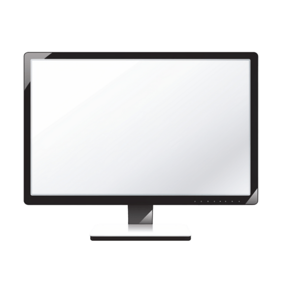 潮国创意打开显示网站的黑色平板电脑显示器