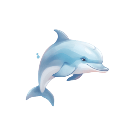 潮国创意海豚动物免扣元素
