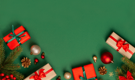 潮国创意圣诞元素圣诞节节日绿色纯色背景