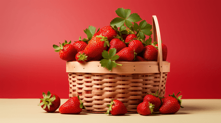 水果篮子产品摄影草莓10水果生鲜