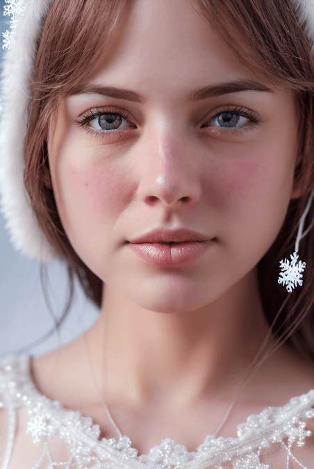创意冬季外国年轻女性人像肖像摄影图23欧美人像模特