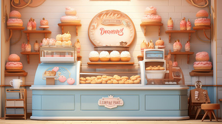 潮国创意面包店早餐店美味面包10烘焙房