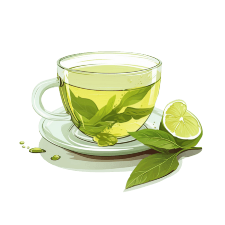 潮国创意茶叶喝茶元素立体免扣图案