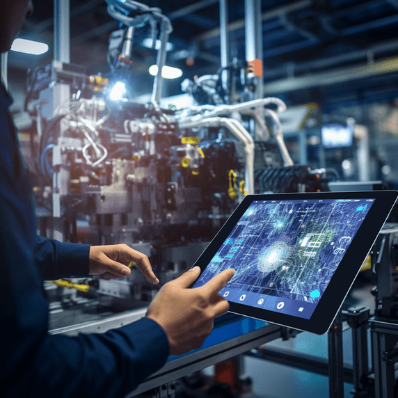 潮国创意自动化机械臂输送带机在智能工厂行业的第四次物联网数字化制造