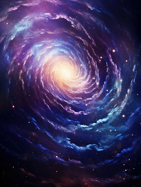 潮国创意旋转的星系恒星和星云在宇宙11银河太空