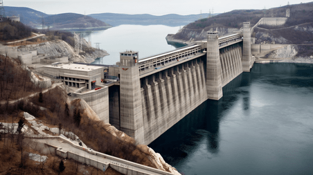 潮国创意水利新能源高清摄影图水坝