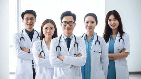 潮国创意医疗医护团队医生人物形象人像护士1