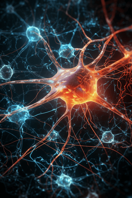 潮国创意突触和神经元细胞在大脑中传递电信号和化学信号DNA