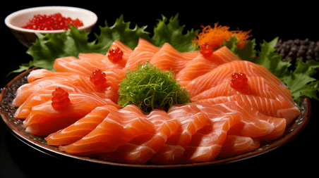 潮国创意三文鱼生鱼片日本料理生鲜