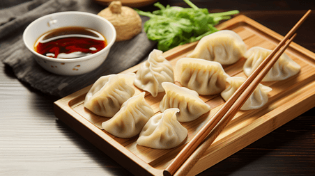 潮国创意营养美味的饺子摄影